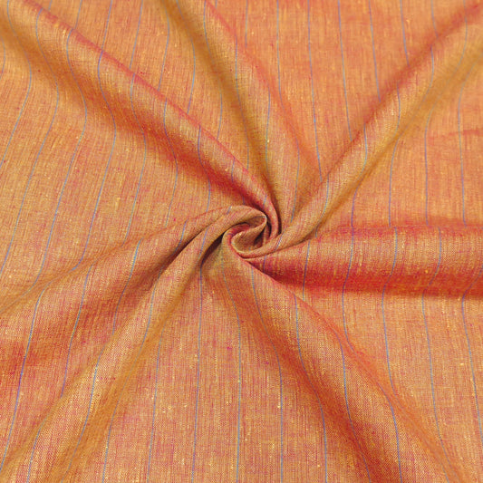 Sunset Rust Stripe Linen Fabric