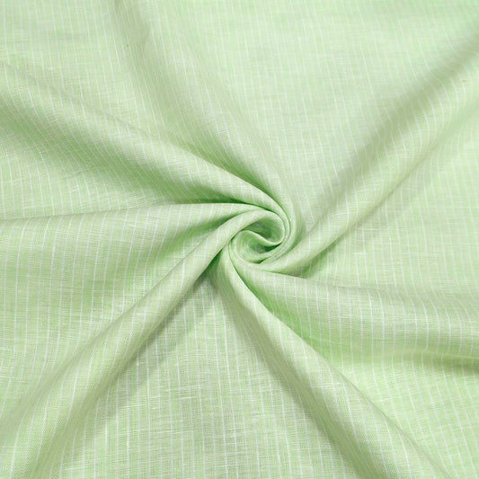 Mint Breeze Stripe Linen Fabric