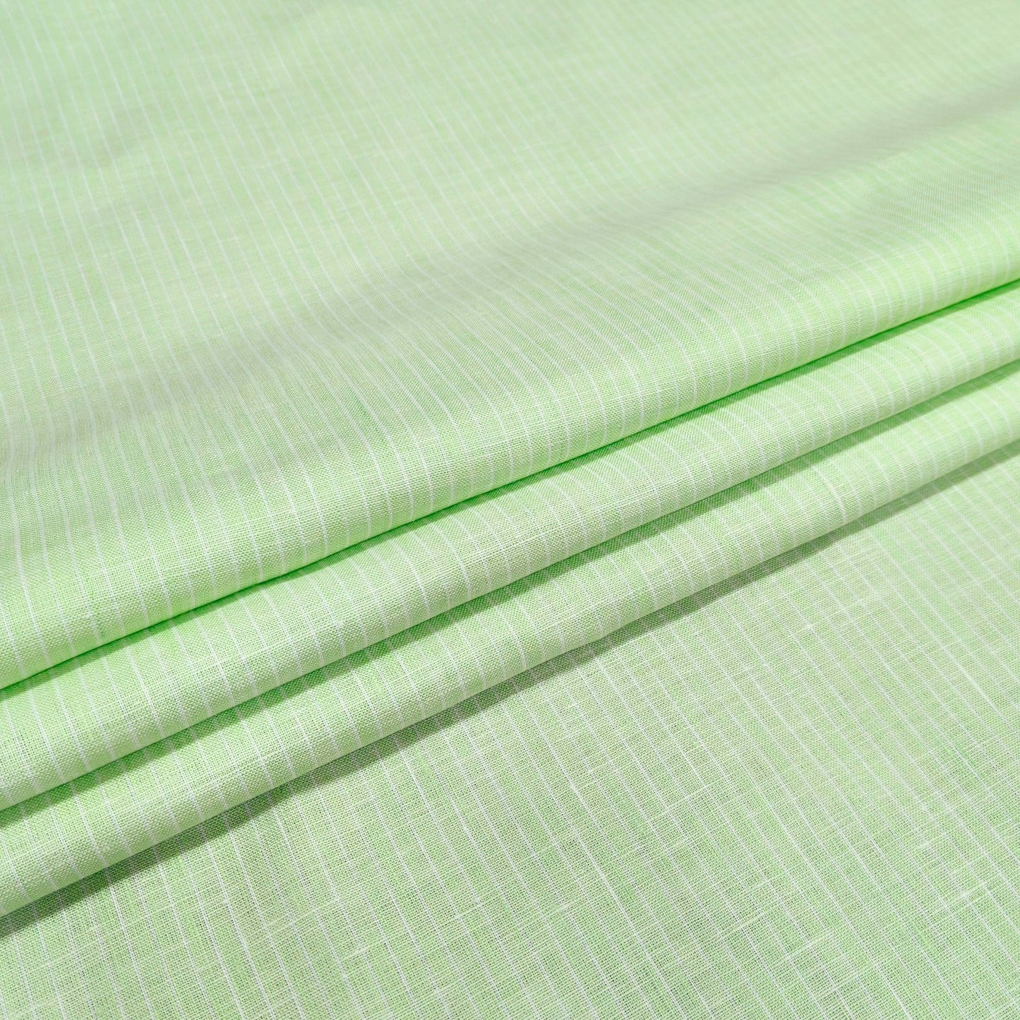 Mint Breeze Stripe Linen Fabric
