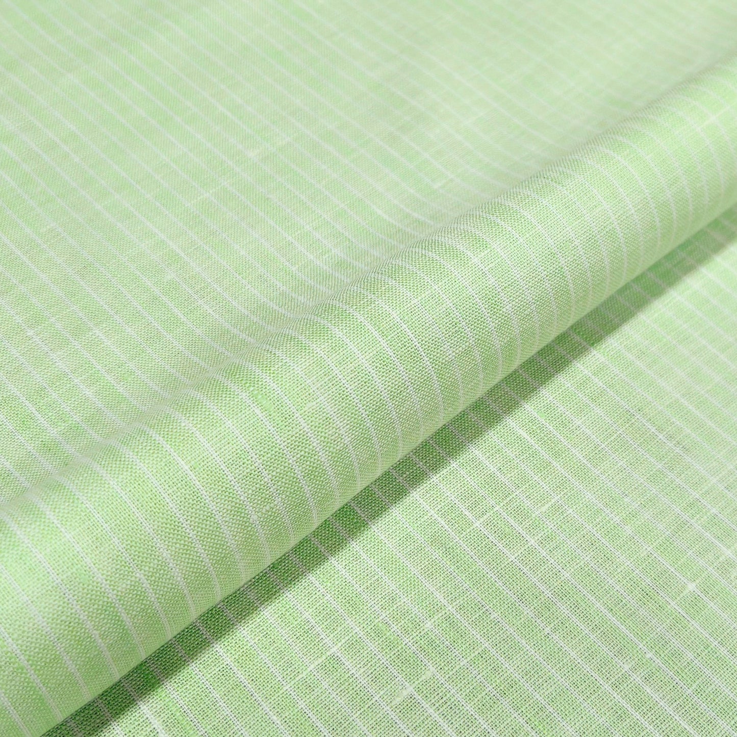 Mint Breeze Stripe Linen Fabric