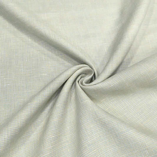 Olive Mist Micro Check Linen Fabric