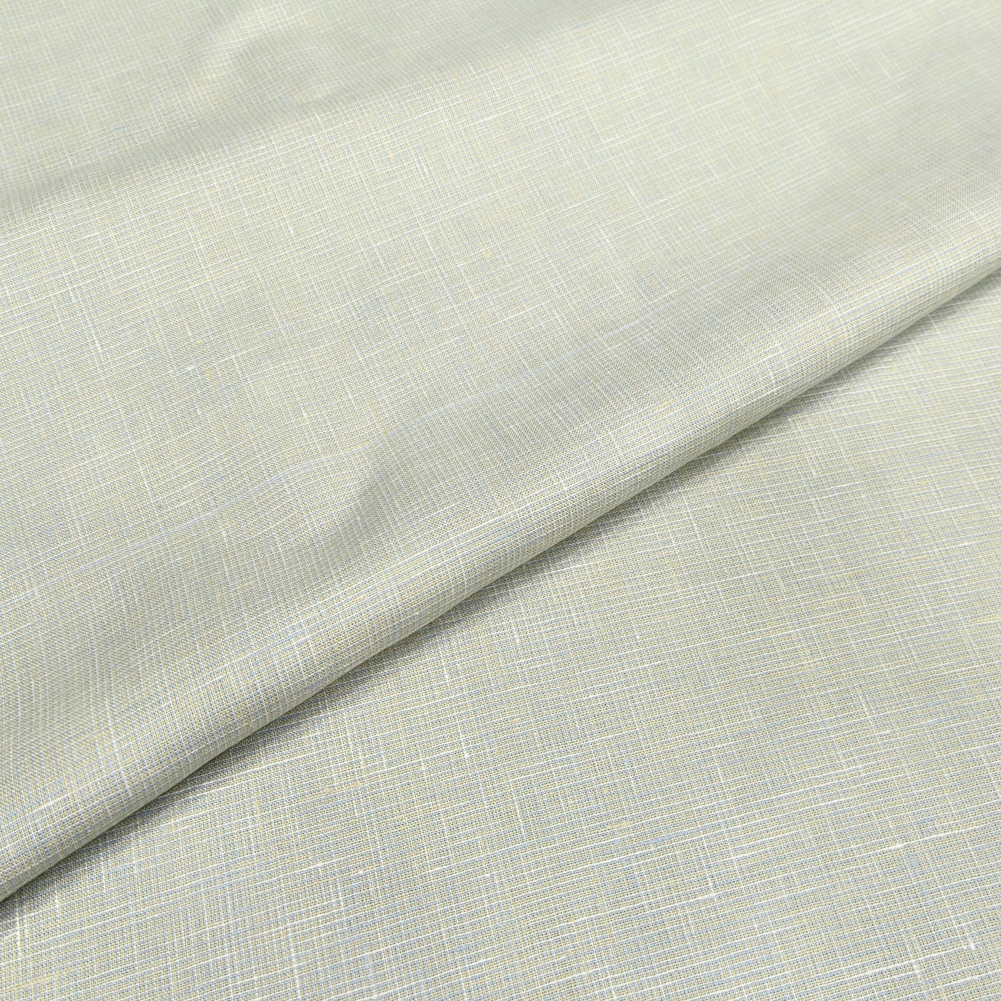 Olive Mist Micro Check Linen Fabric