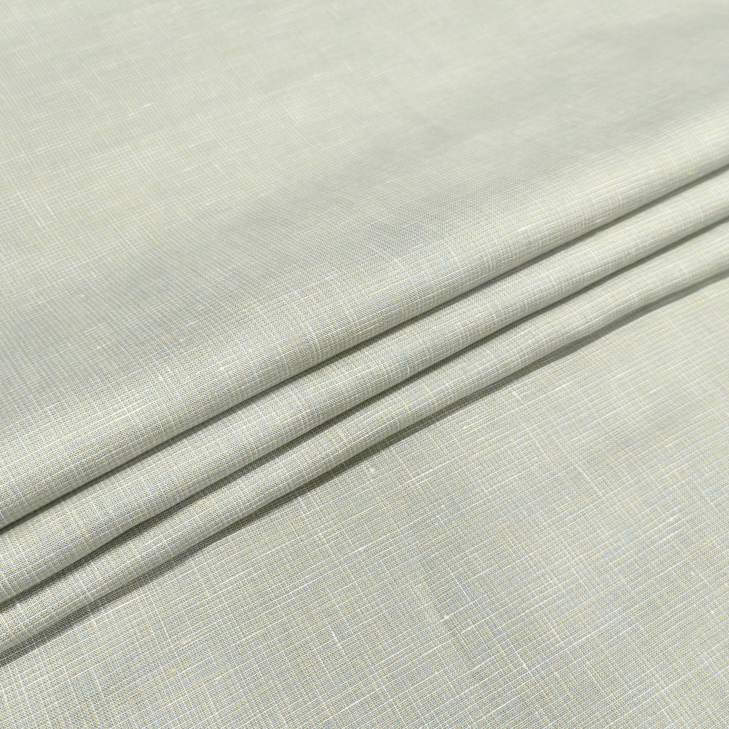 Olive Mist Micro Check Linen Fabric