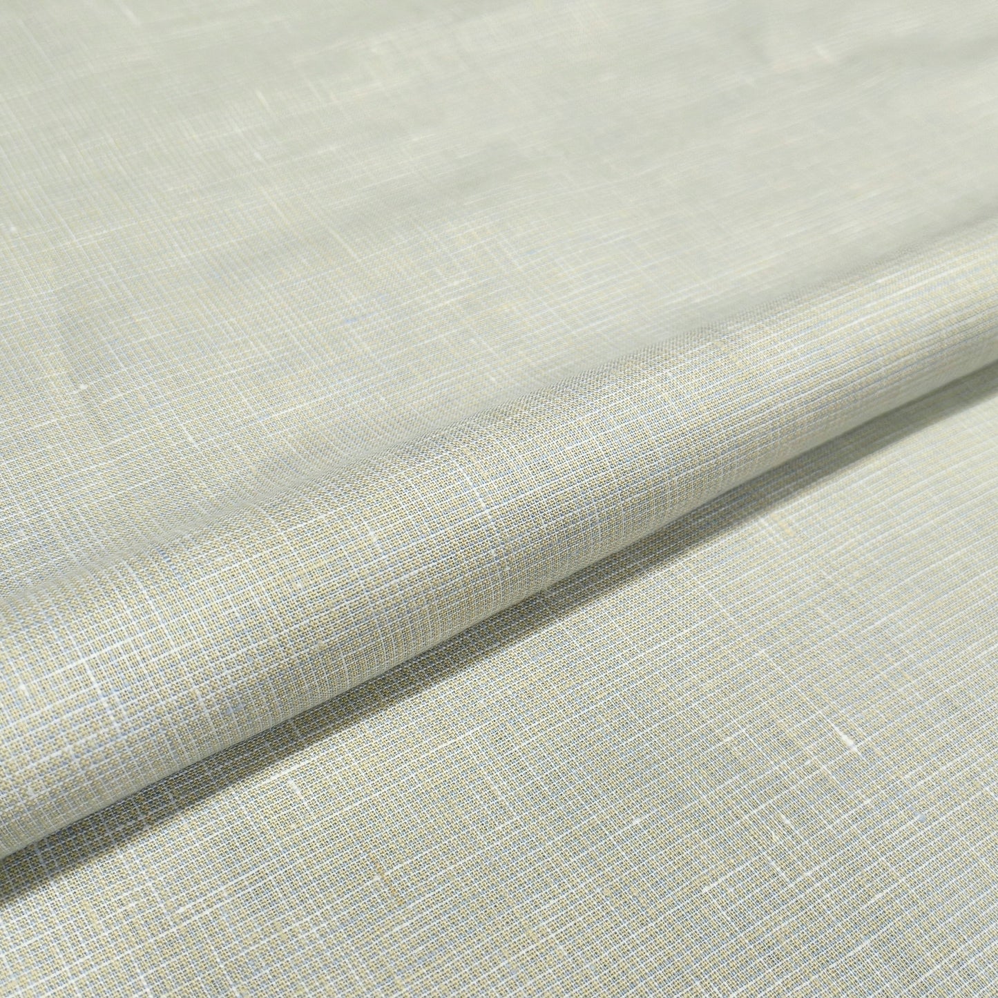 Olive Mist Micro Check Linen Fabric