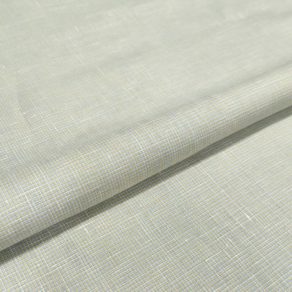 Olive Mist Micro Check Linen Fabric