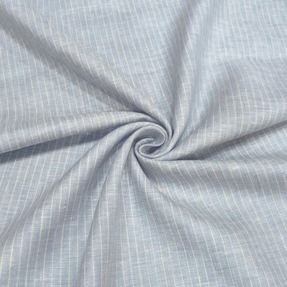 Sky Mist Pinstripe Linen Fabric