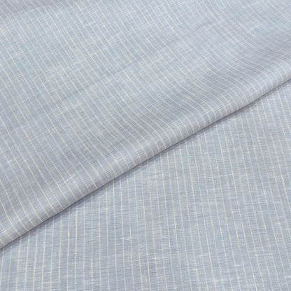 Sky Mist Pinstripe Linen Fabric