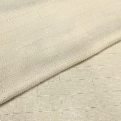 Desert Sand Check Linen Fabric
