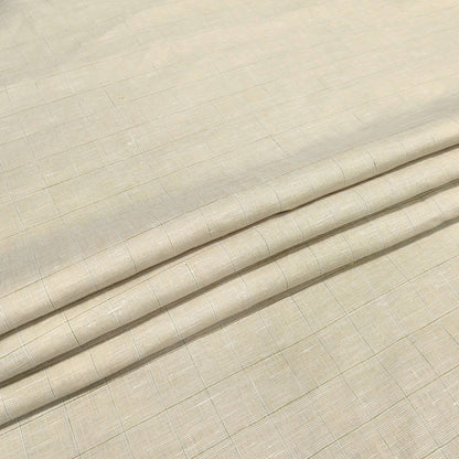 Desert Sand Check Linen Fabric