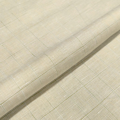 Desert Sand Check Linen Fabric