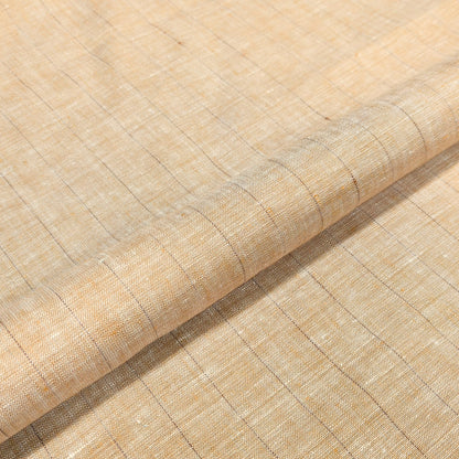 Golden Sand Stripe Linen Fabric