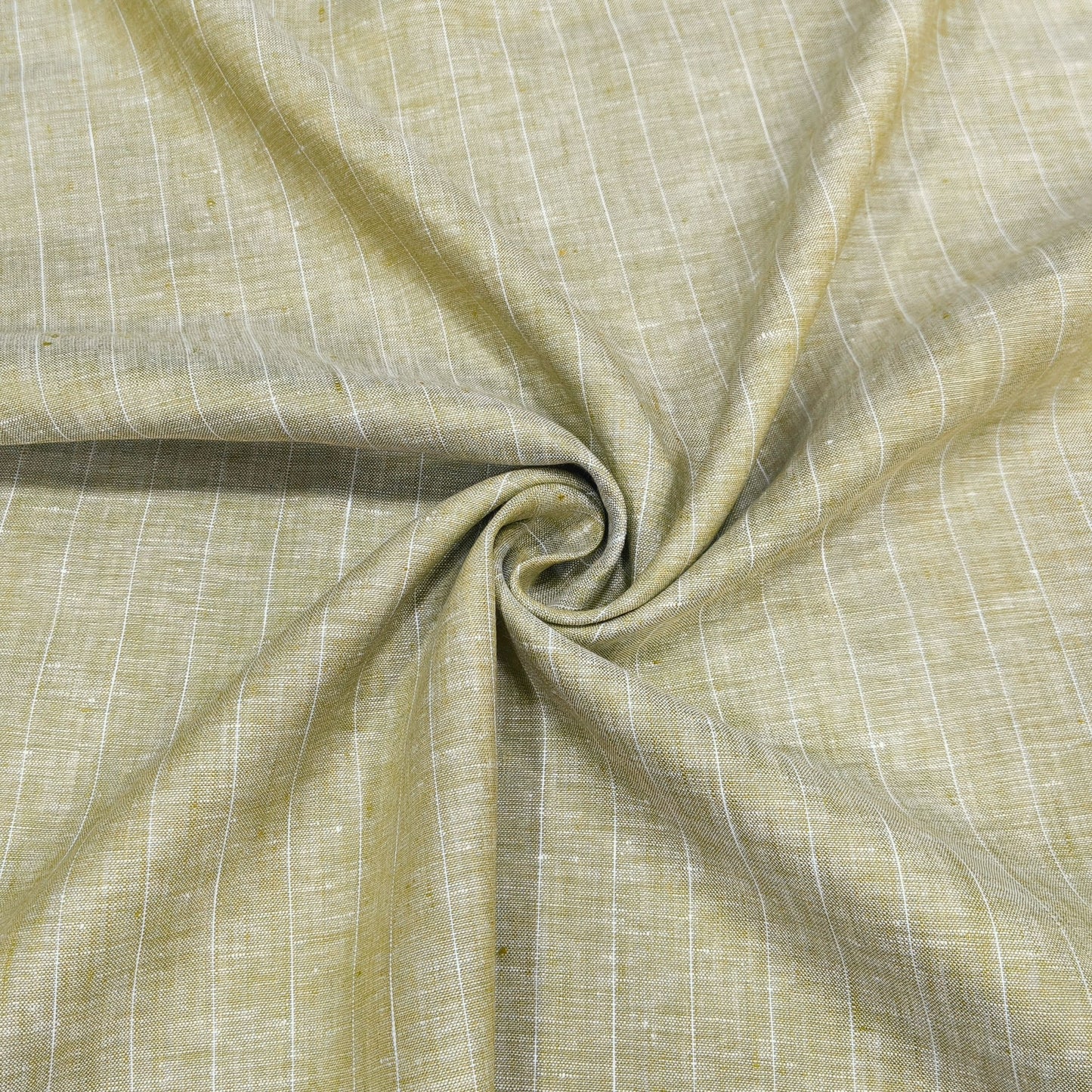 Earthy Beige Stripe Linen Fabric