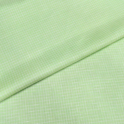 Fresh Mint Check Linen Fabric