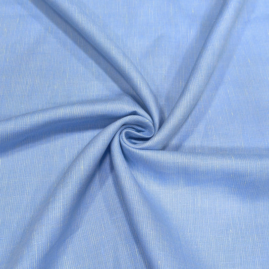 Skyline Blue Linen Fabric