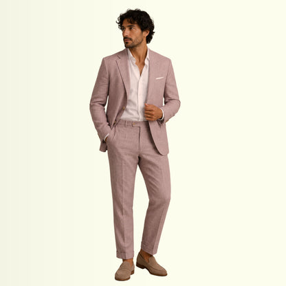 Dusty Rose Twill Linen Fabric