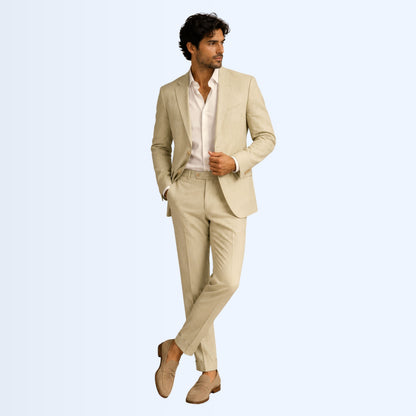 Sandstone Satin Linen Fabric