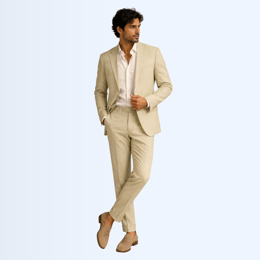 Sandstone Satin Linen Fabric
