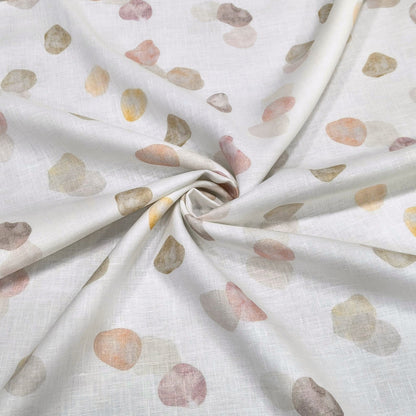 Soft Stone Printed Linen Fabric