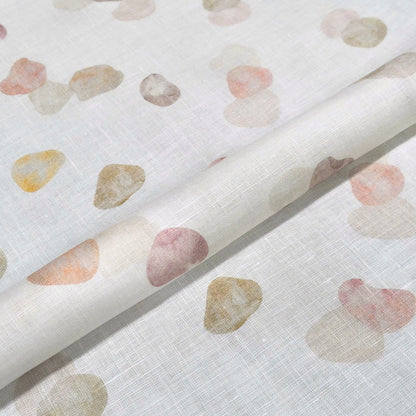 Soft Stone Printed Linen Fabric