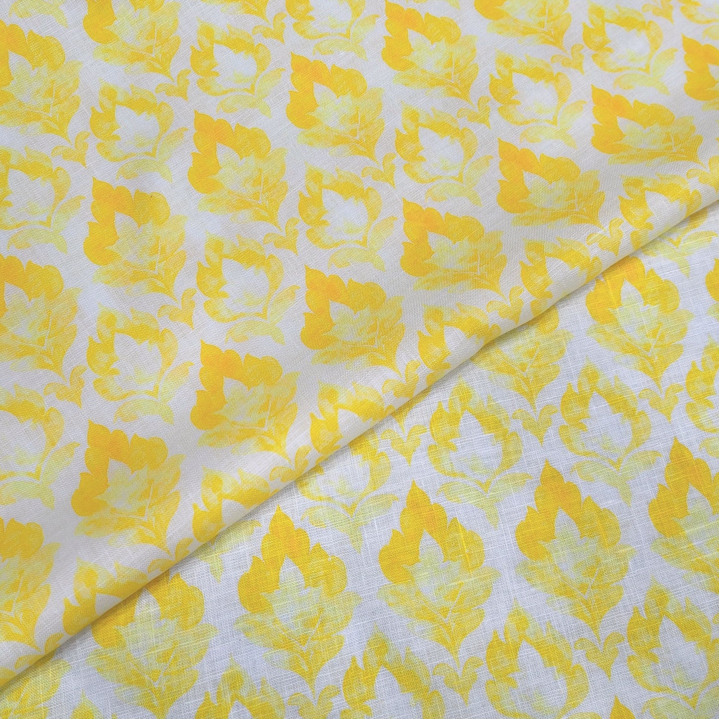 Sun Bloom Printed Linen Fabric