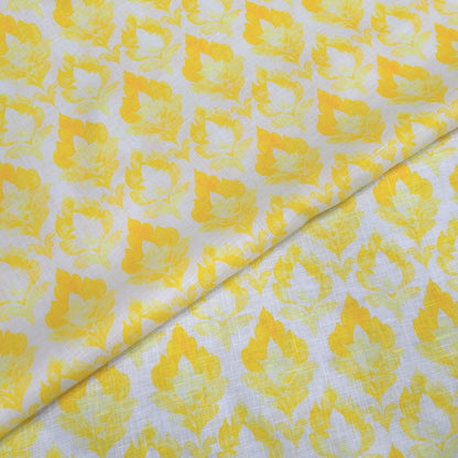 Sun Bloom Printed Linen Fabric