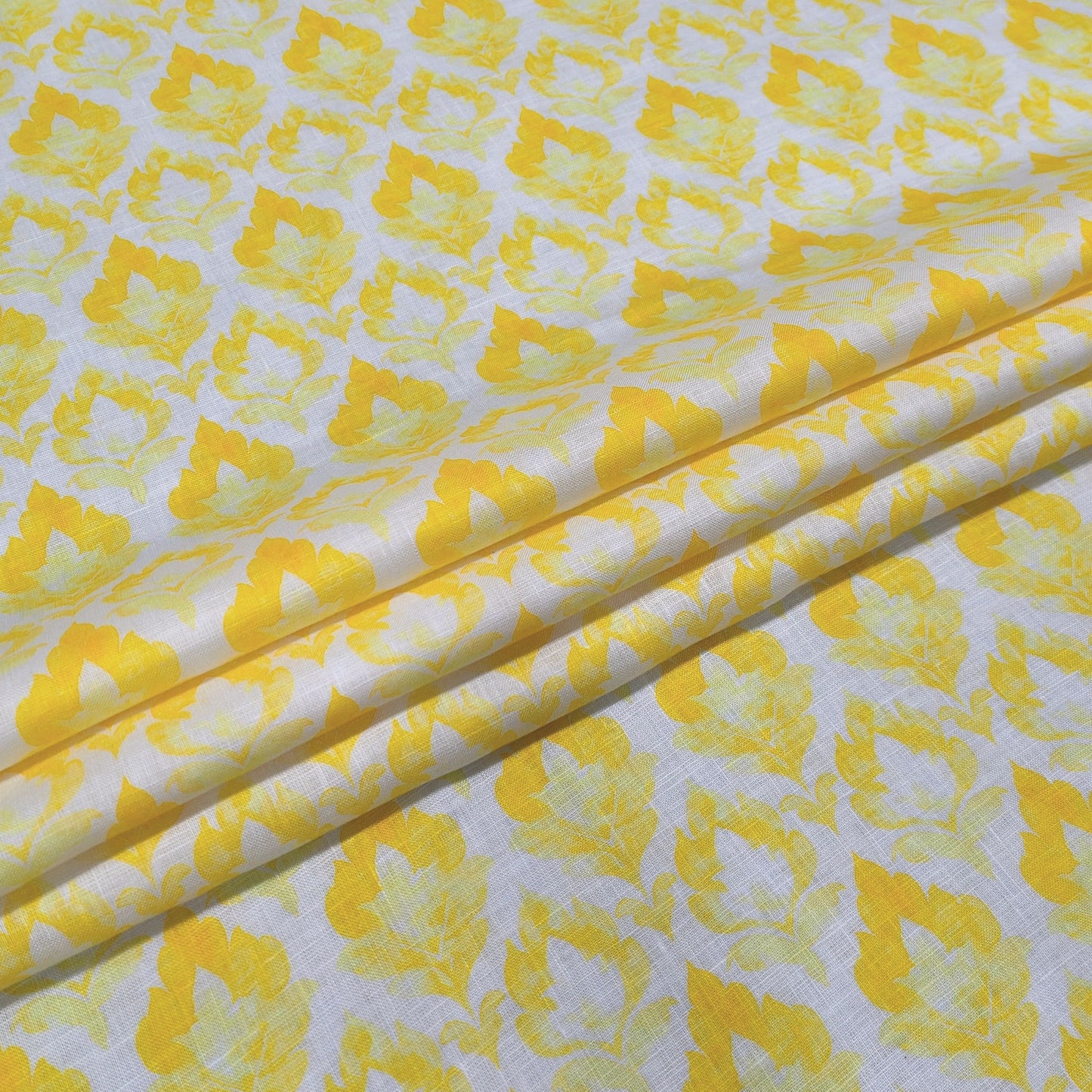 Sun Bloom Printed Linen Fabric