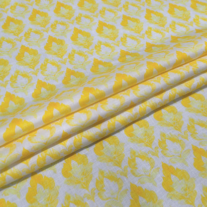 Sun Bloom Printed Linen Fabric