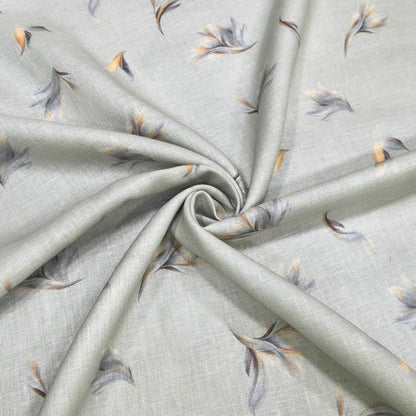 Feather Drift Printed Linen Fabric