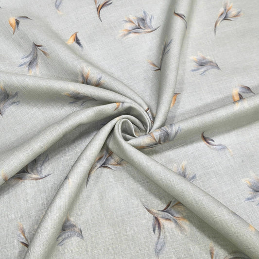 Feather Drift Printed Linen Fabric