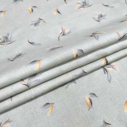 Feather Drift Printed Linen Fabric
