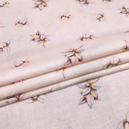 Soft Floral Art Linen Fabric