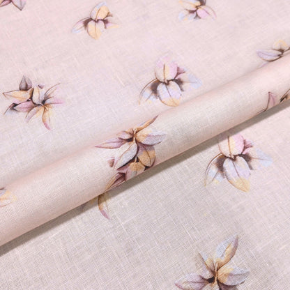 Soft Floral Art Linen Fabric