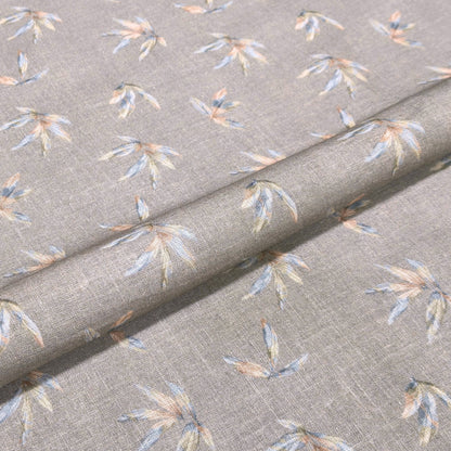Ash Leaf Printed Linen Fabric