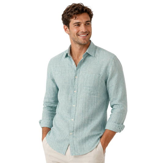 Powder Blue Linen Fabric