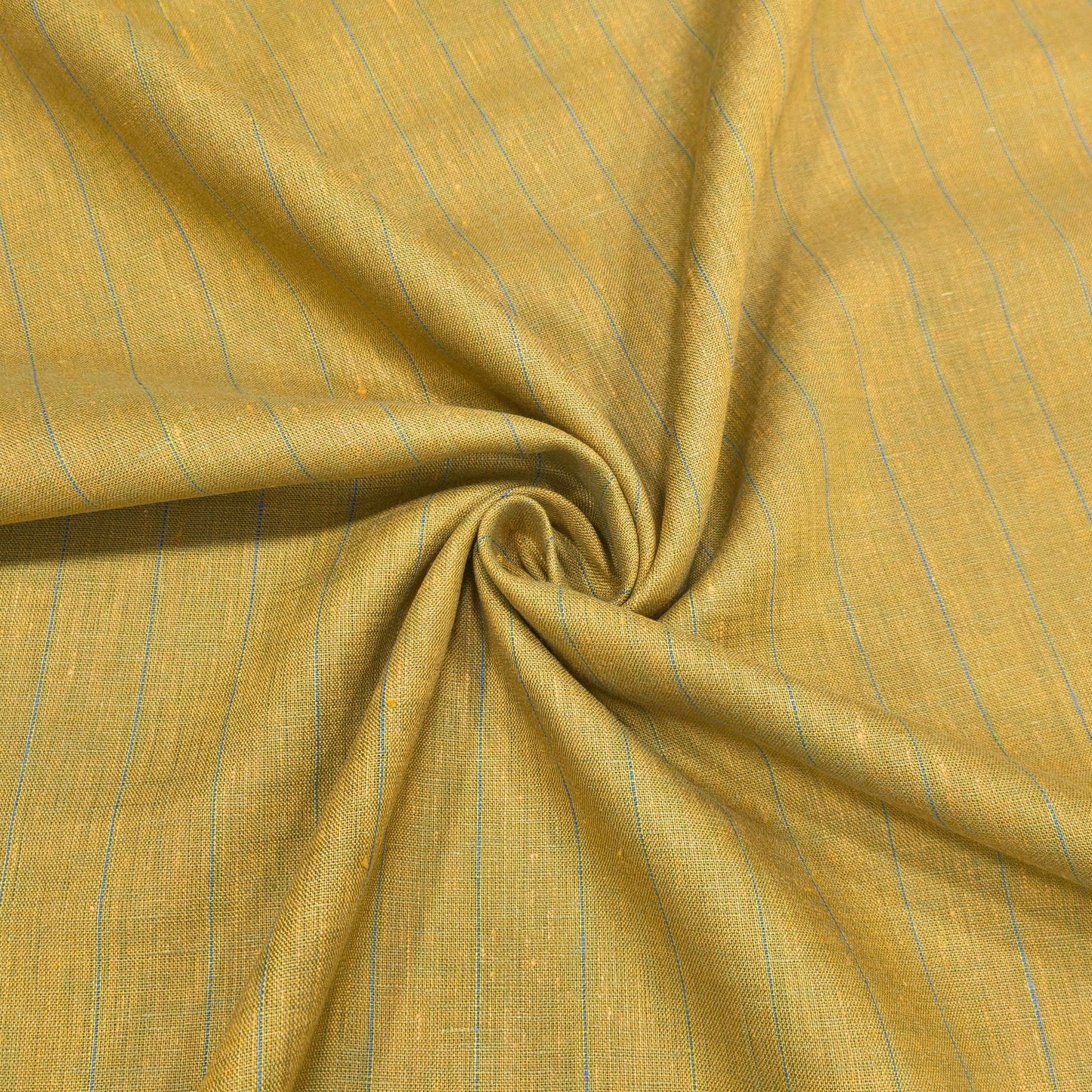 Mustard Gold Pinstripe Linen Fabric