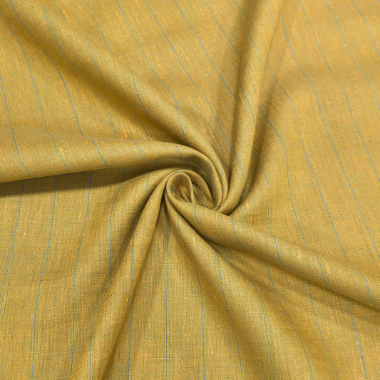 Mustard Gold Pinstripe Linen Fabric