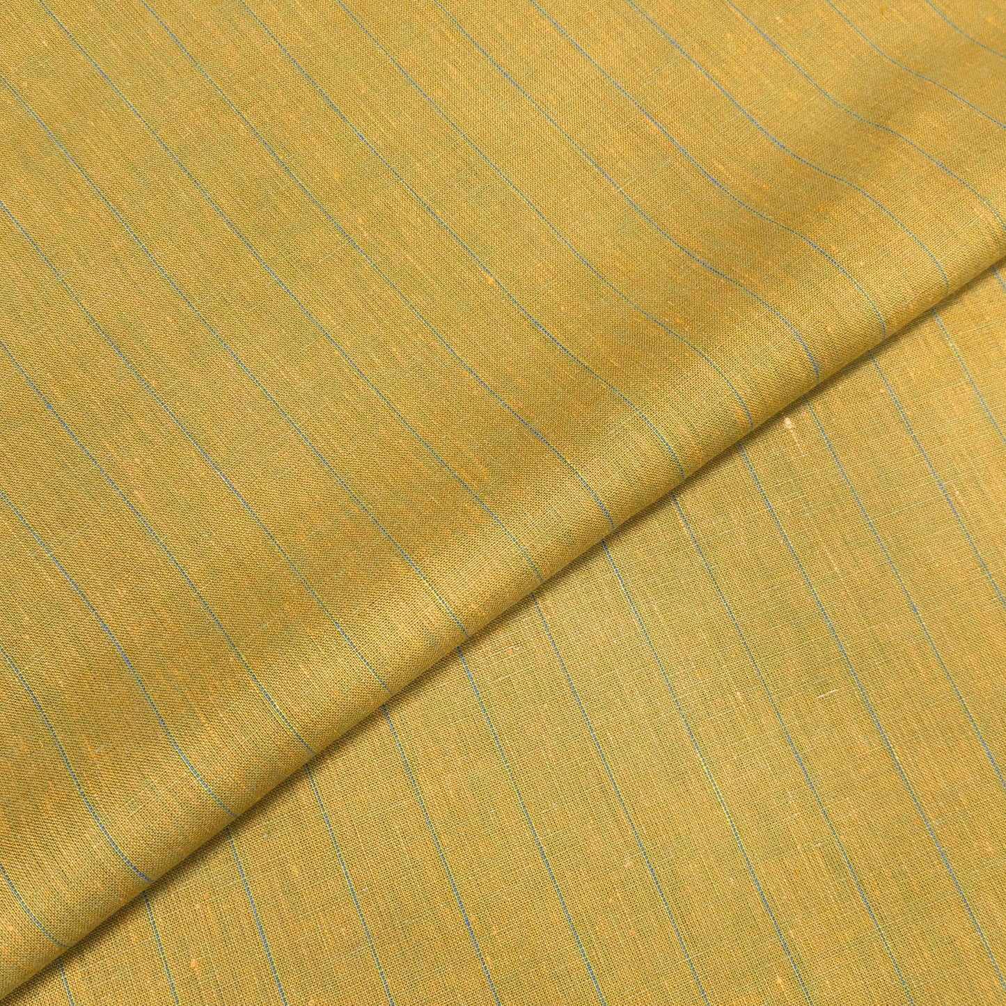 Mustard Gold Pinstripe Linen Fabric