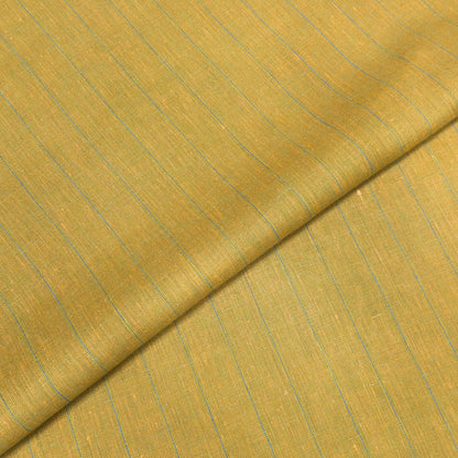 Mustard Gold Pinstripe Linen Fabric