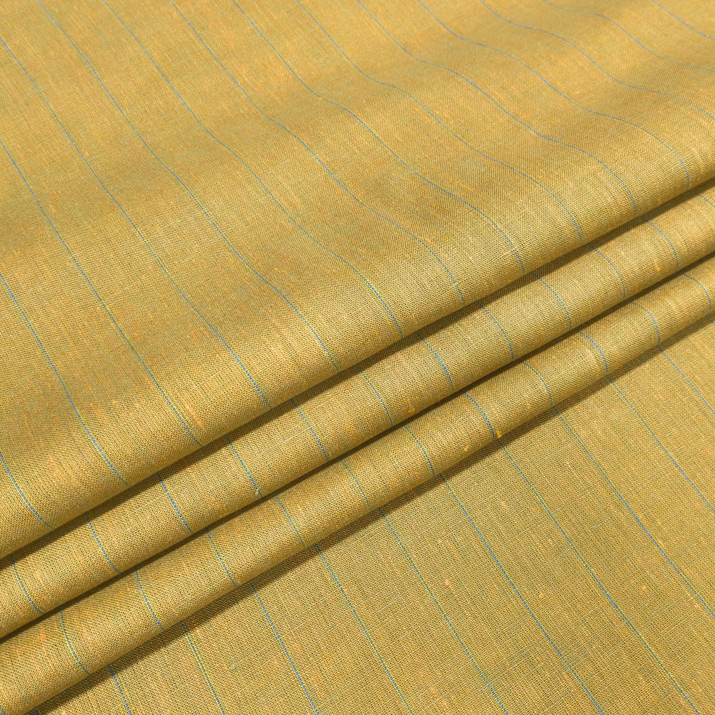 Mustard Gold Pinstripe Linen Fabric