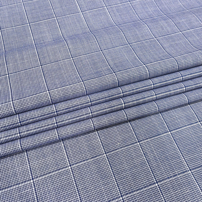 Royal Sapphire Estate Check Fabric