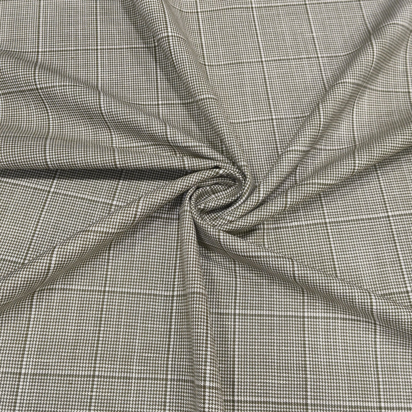 Dark Olive Heritage Check Fabric