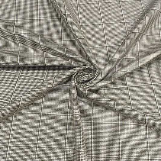 Dark Olive Heritage Check Fabric