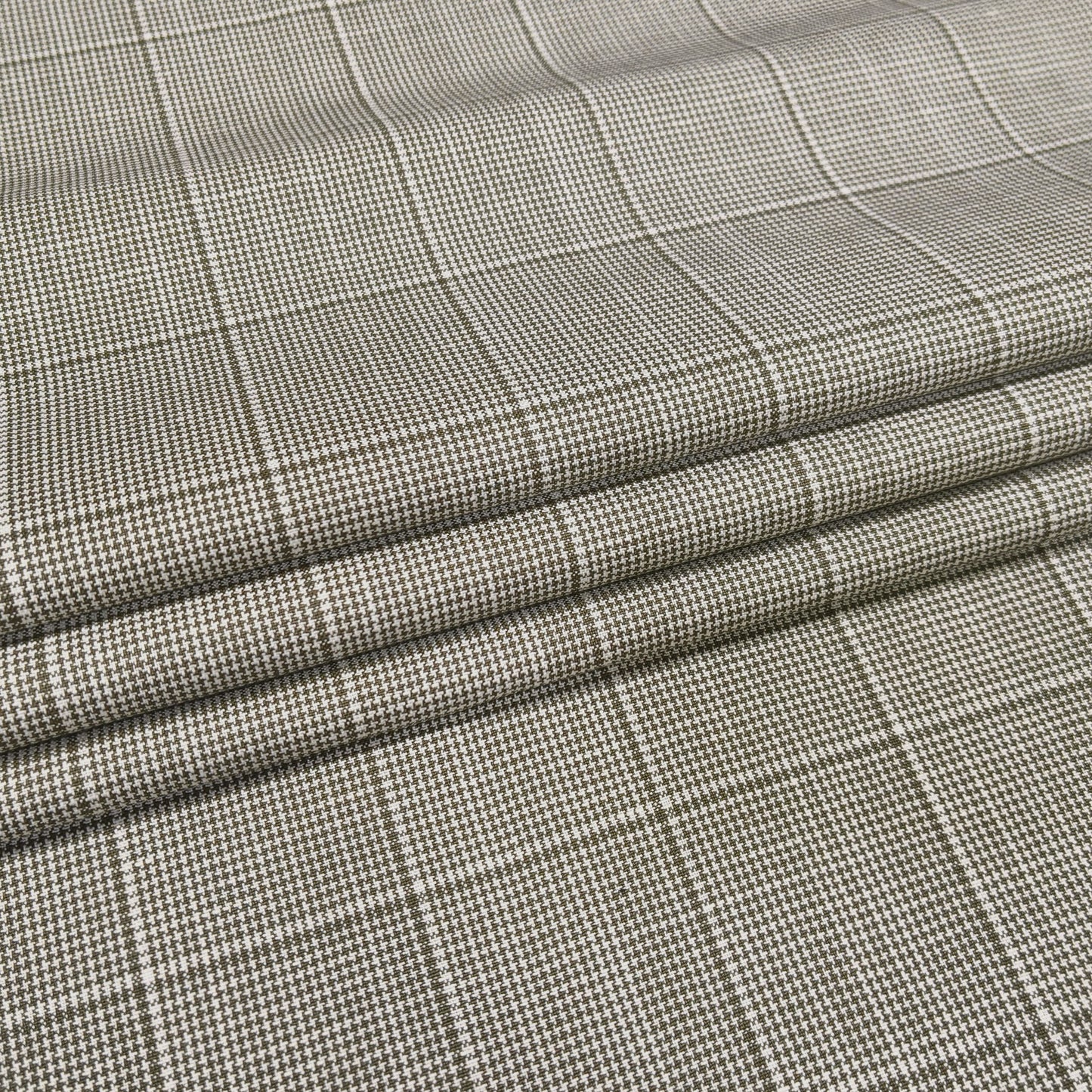 Dark Olive Heritage Check Fabric