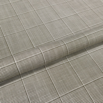 Dark Olive Heritage Check Fabric