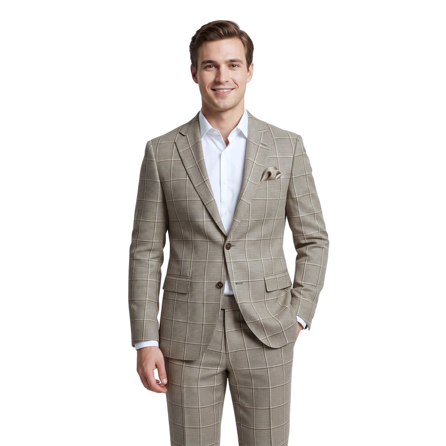 Dark Olive Heritage Check Fabric
