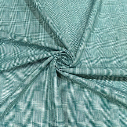 Sea Green Heritage Check Fabric