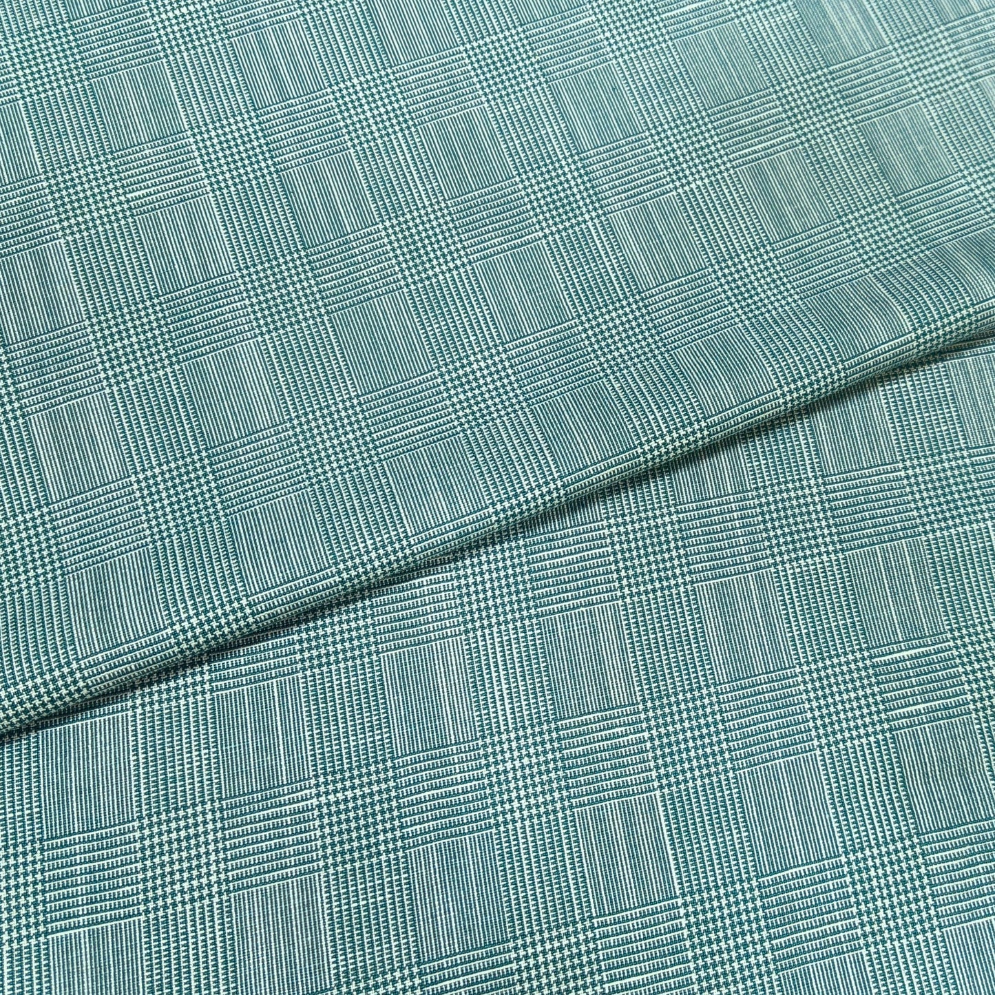 Sea Green Heritage Check Fabric