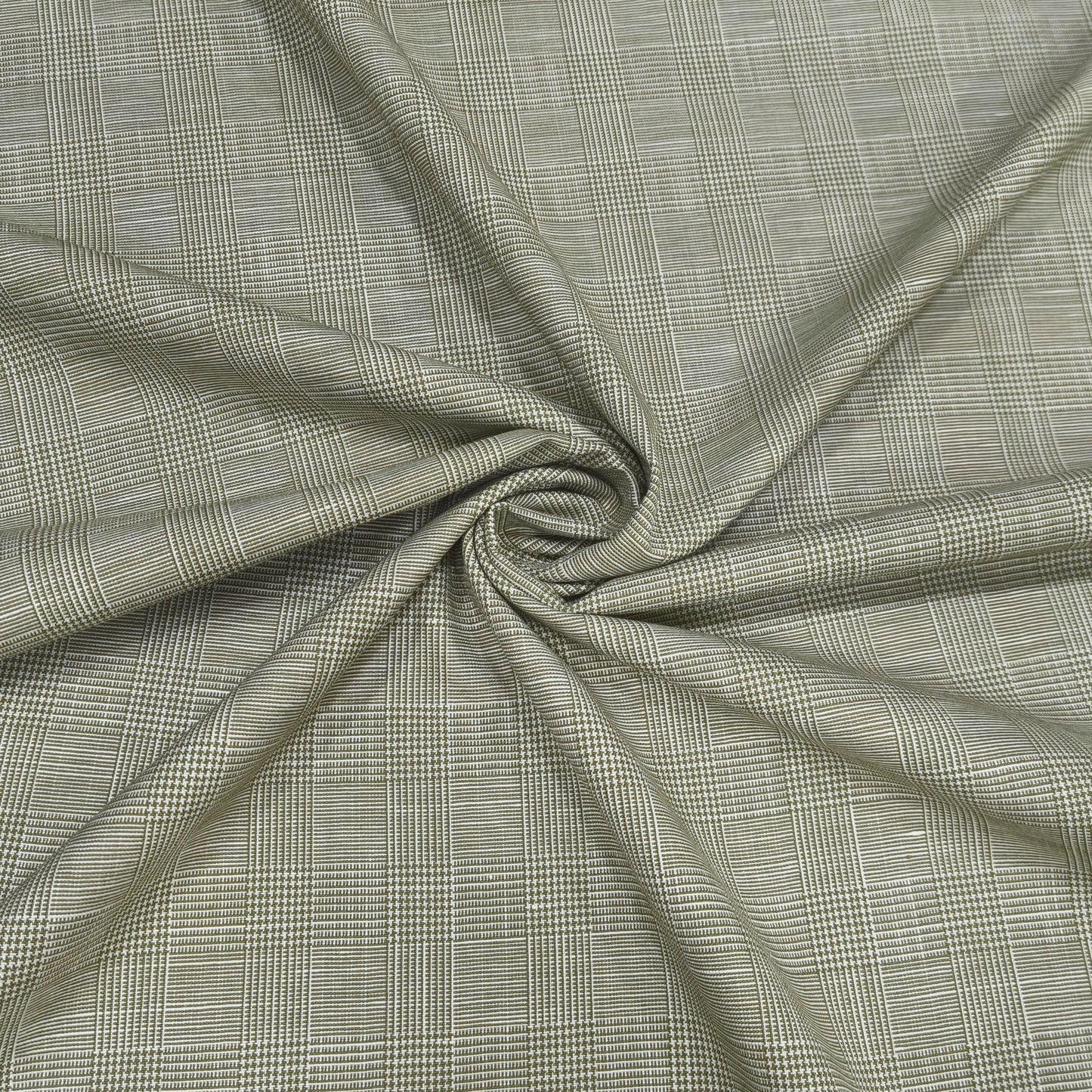 Olive Signature Check Fabric