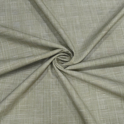 Olive Signature Check Fabric
