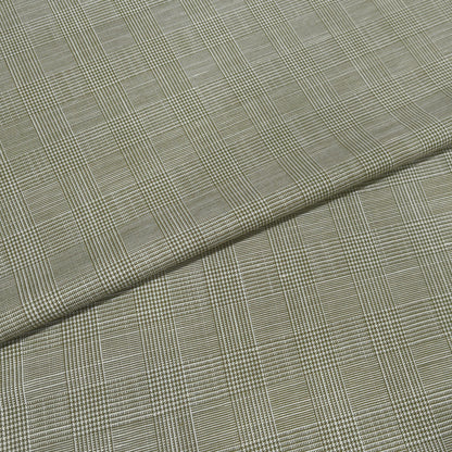 Olive Signature Check Fabric